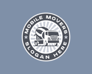 Concrete Truck Vehicle logo design