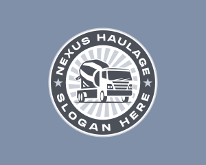 Concrete Truck Vehicle logo design