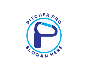 Hiking Hook Letter P logo design