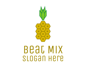 Geometric Pineapple Hexagon logo