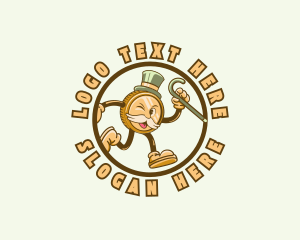 Money Coin Mascot logo