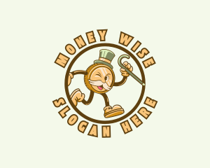 Money Coin Mascot logo design