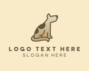 Brown Canine Dog logo