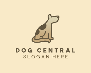 Brown Canine Dog logo design