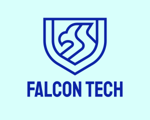 Falcon Bird Shield  logo design