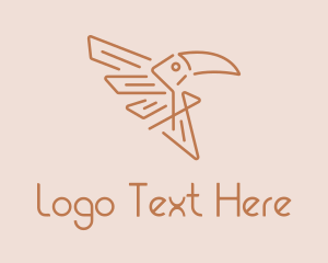 Winged Tribal Toucan  logo