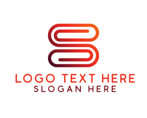 Letter S Paper Clip logo
