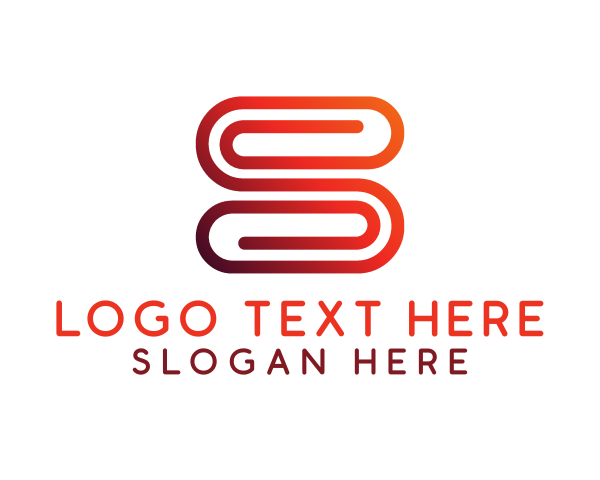 Letter S Paper Clip logo