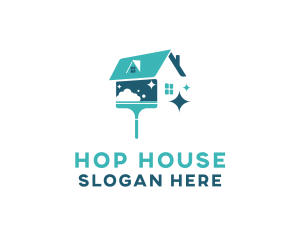 House Cleaning Wiper logo design