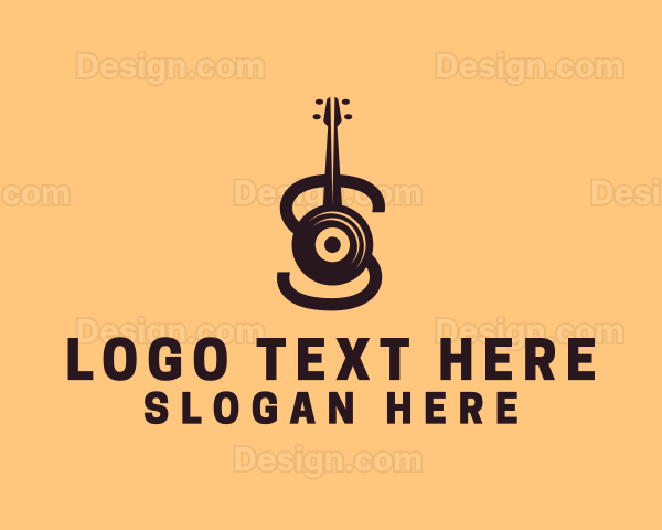 Vinyl Guitar Letter S Logo