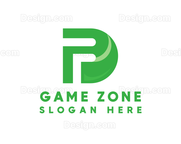 Green Nature Letter PD Monogram Logo
