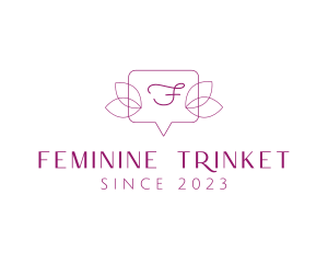 Feminine Flower Cosmetics Boutique logo design