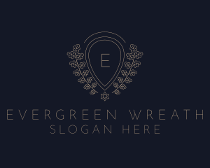 Wreath Star Medal logo design