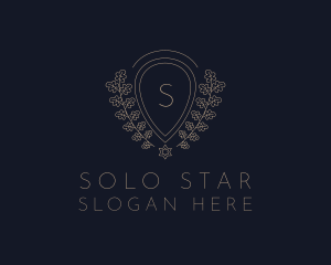 Wreath Star Medal logo design