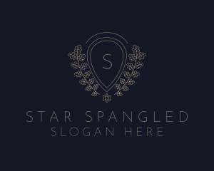 Wreath Star Medal logo design