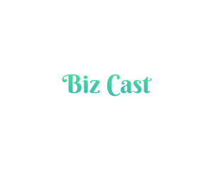Turquoise Cursive Text Font logo