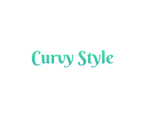 Turquoise Cursive Text Font logo design