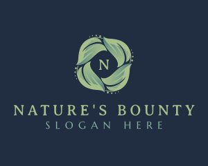 Organic Natural Leaves logo design