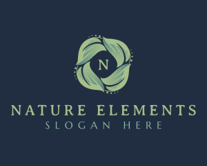 Organic Natural Leaves logo design