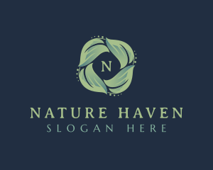 Organic Natural Leaves logo design