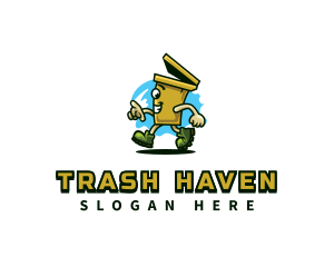 Garbage Bin Recycle logo design