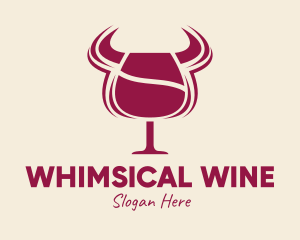 Bull Steak House Wine logo design