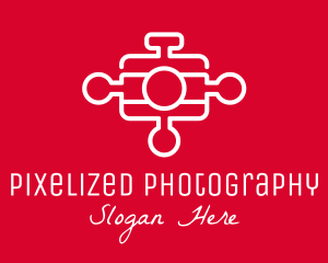 Camera Puzzle Media logo design