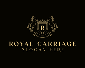 Horse Royal Shield logo design