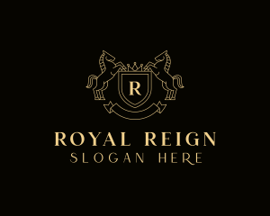 Horse Royal Shield logo design