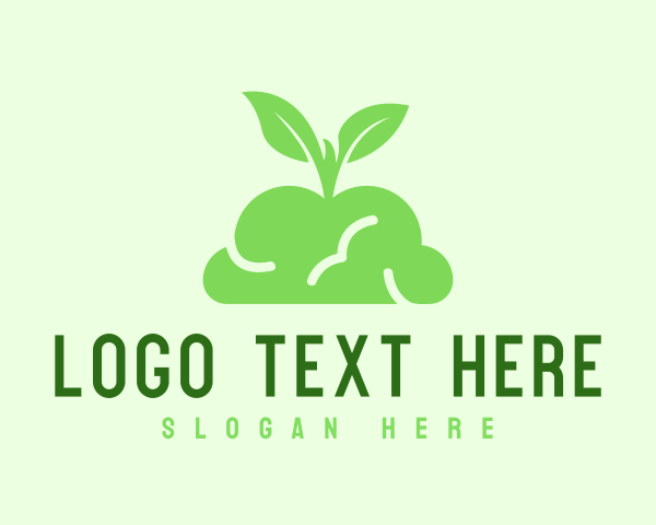 Green Hand logo example 3