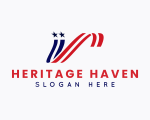 American Flag Heritage logo design