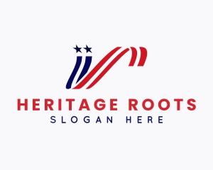 American Flag Heritage logo design