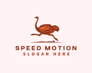 Fast Wild Ostrich logo design