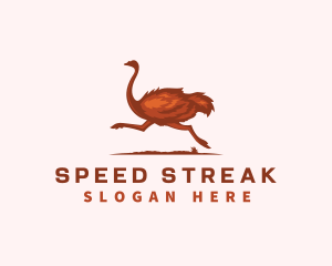 Fast Wild Ostrich logo design