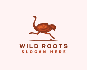 Fast Wild Ostrich logo design