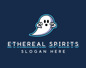 Ghost Haunted Spooky logo design