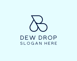 Blue Droplet Weather logo design