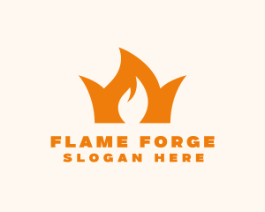 Flame Crown Royalty logo design