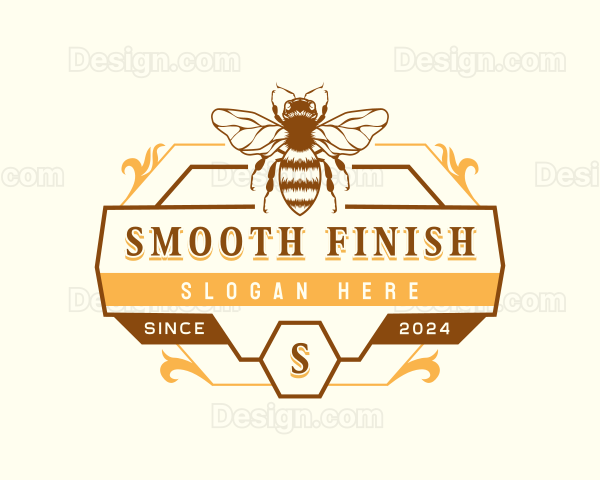 Bee Honey Apiary Logo