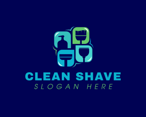 Janitorial Sanitation Cleaning logo design