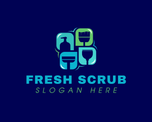 Janitorial Sanitation Cleaning logo