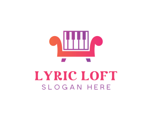 Piano Keys Sofa logo design