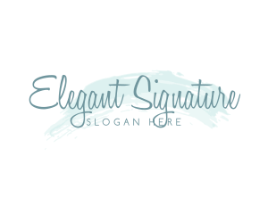 Elegant Watercolor Cosmetics logo design