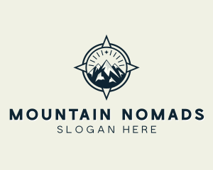 Mountain Travel Compass logo design