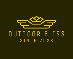 Winged Mountain Campsite logo design