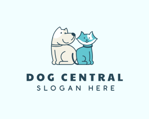 Dog & Cat Animal Vet logo design