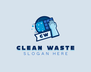 Cleaning Gloves Sanitation logo design