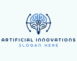 Artificial Intelligence Brain logo design