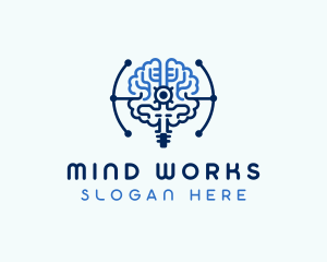 Artificial Intelligence Brain logo design