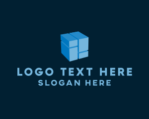 Blue Cyber Cube logo
